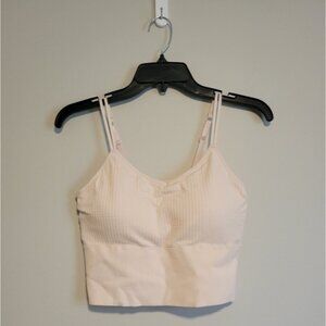 Izod Crop Cami with Removable Pads Size 2X Light Pink New Without Tags